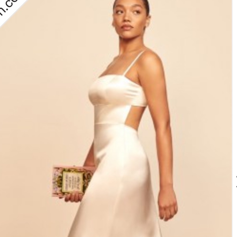 Gorgeous reformation satin gown.